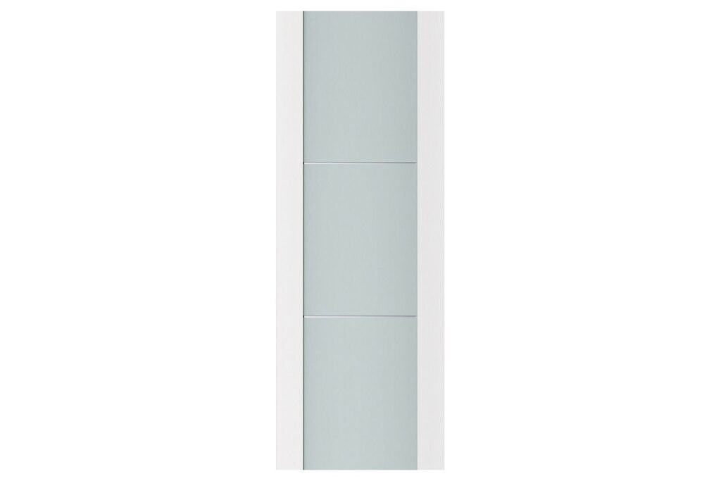 Nova Triplex 004 Soft White Laminated Modern Interior Door - Slab