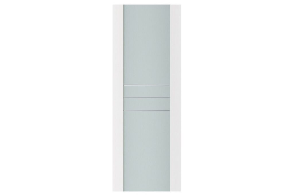 Nova Triplex 005 Soft White Laminated Modern Interior Door - Slab