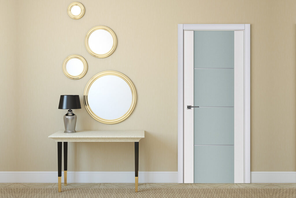 Nova Triplex 006 Soft White Laminated Modern Interior Door