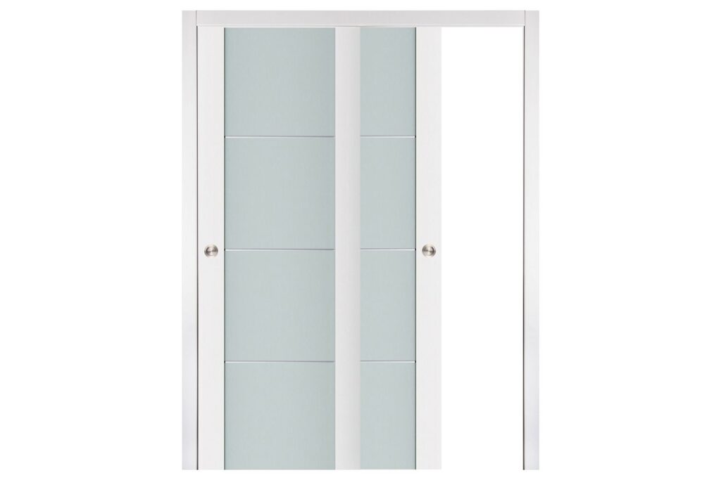 Nova Triplex 006 Soft White Laminated Modern Interior Door - Bypass Door