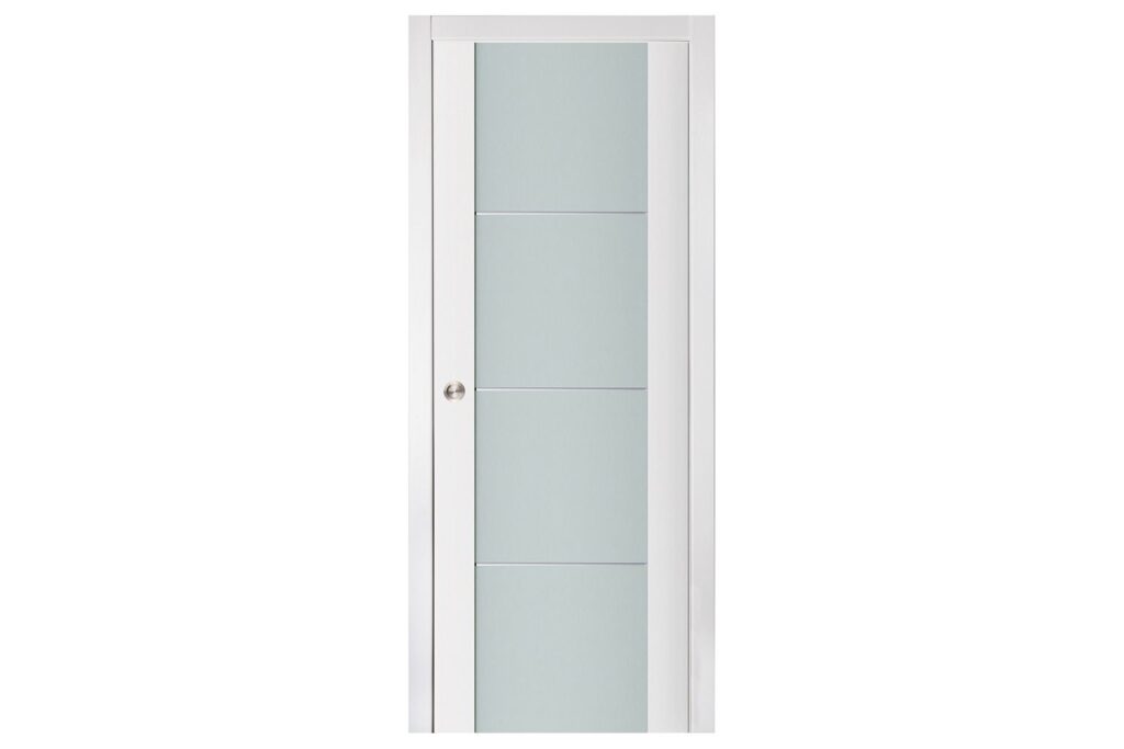Nova Triplex 006 Soft White Laminated Modern Interior Door - Single Pocket