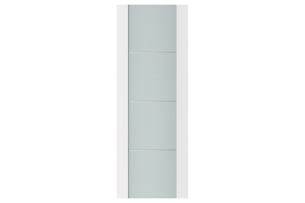 Nova Triplex 006 Soft White Laminated Modern Interior Door - Slab