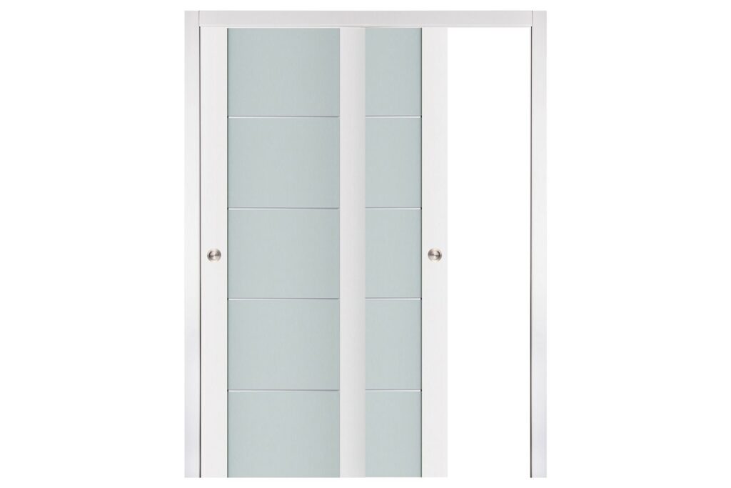 Nova Triplex 007 Soft White Laminated Modern Interior Door - Bypass Door
