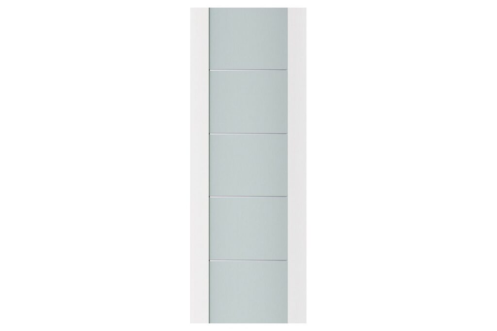 Nova Triplex 007 Soft White Laminated Modern Interior Door - Slab