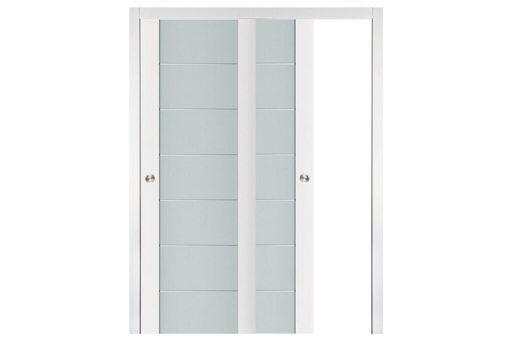 Nova Triplex 009 Soft White Laminated Modern Interior Door - Bypass Door