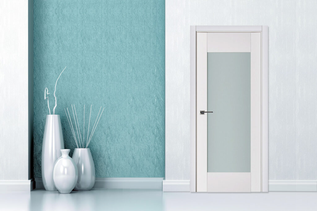 Nova Triplex 012 Soft White Laminated Modern Interior Door