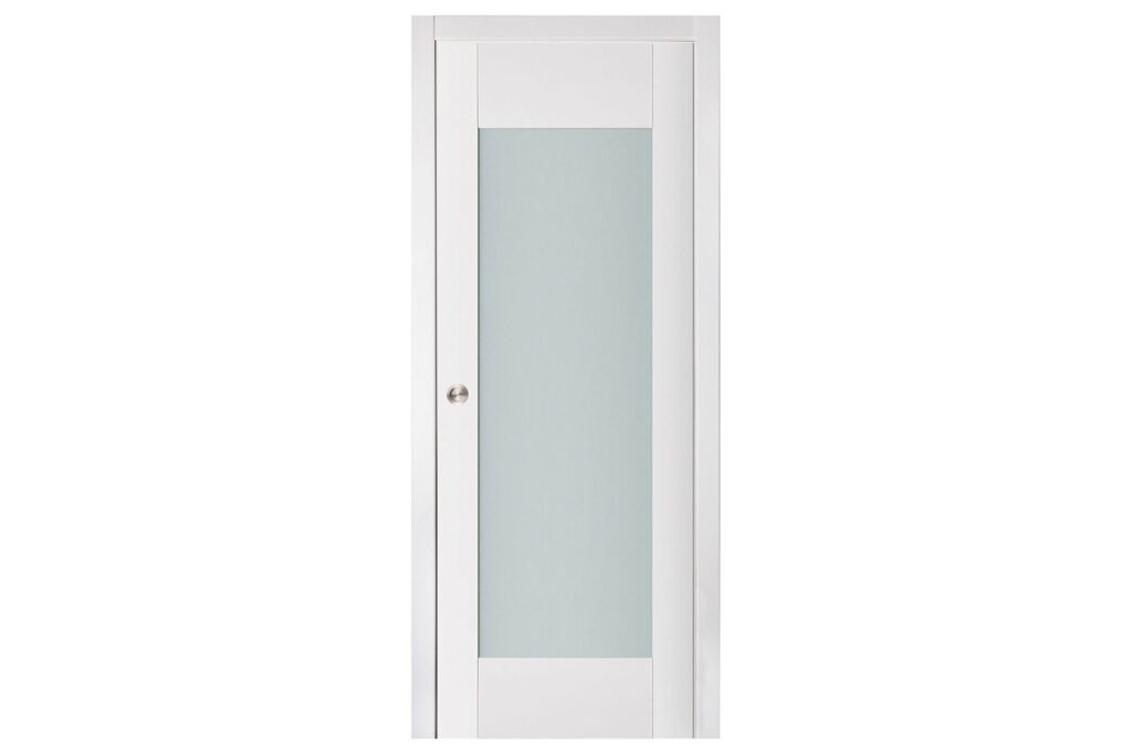 Nova Triplex 012 Soft White Laminated Modern Interior Door - Single Pocket