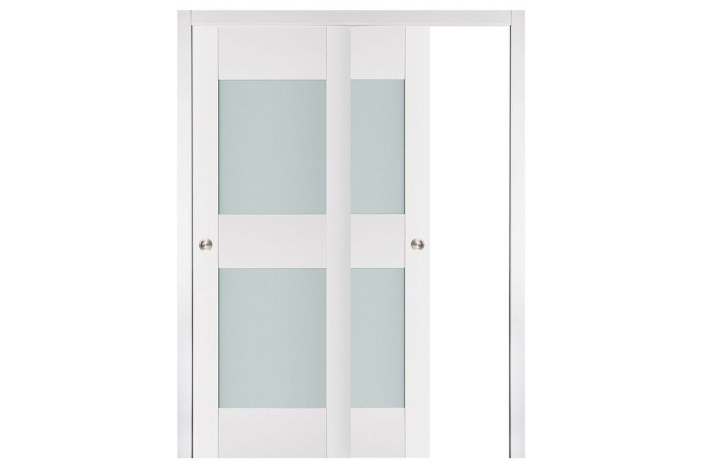 Nova Triplex 013 Soft White Laminated Modern Interior Door - Bypass Door