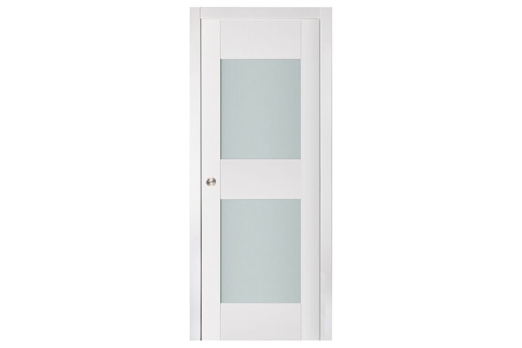 Nova Triplex 013 Soft White Laminated Modern Interior Door - Single Pocket