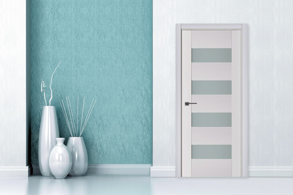 Nova Triplex 017 Soft White Laminated Modern Interior Door