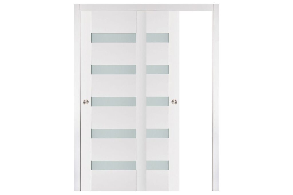 Nova Triplex 018 Soft White Laminated Modern Interior Door - Bypass Door