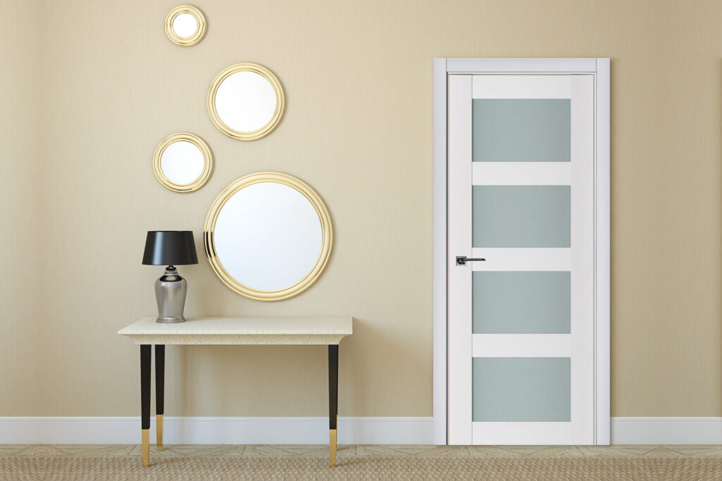 Nova Triplex 021 Soft White Laminated Modern Interior Door
