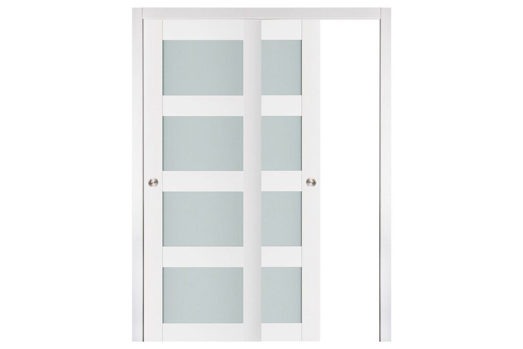 Nova Triplex 021 Soft White Laminated Modern Interior Door - Bypass Door