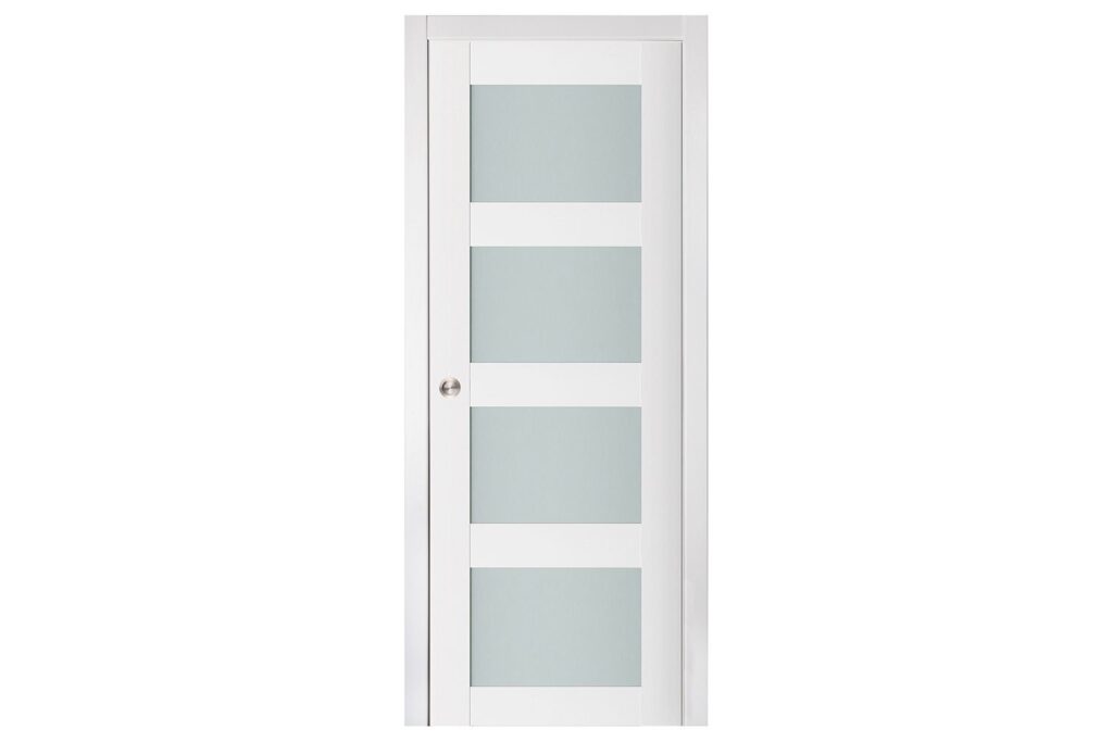Nova Triplex 021 Soft White Laminated Modern Interior Door - Single Pocket