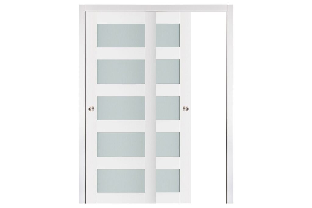 Nova Triplex 022 Soft White Laminated Modern Interior Door - Bypass Door
