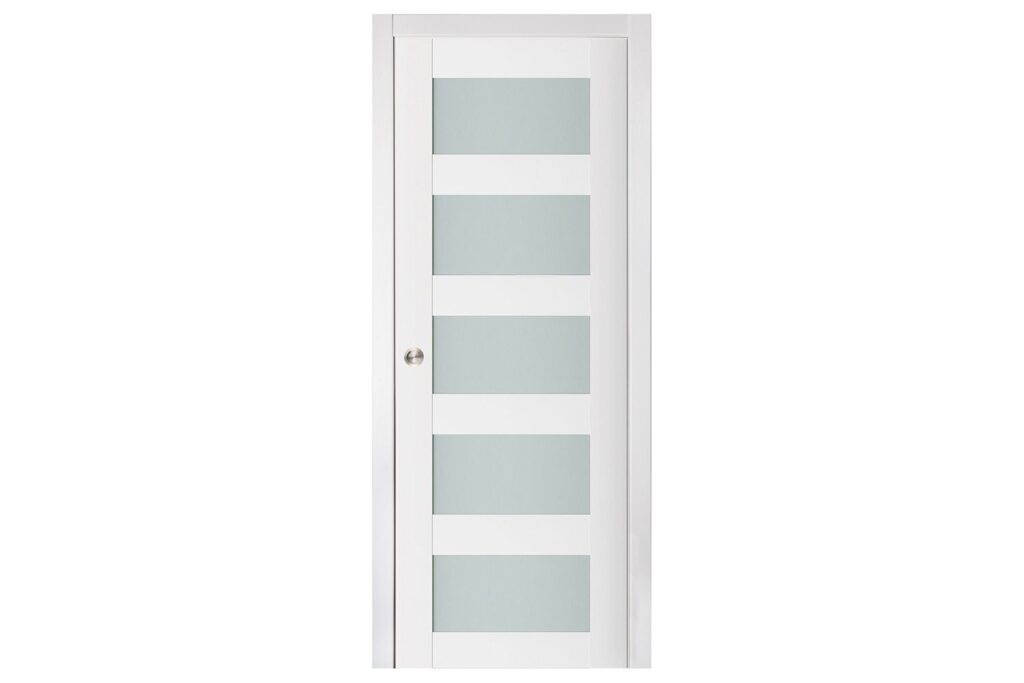 Nova Triplex 022 Soft White Laminated Modern Interior Door - Single Pocket