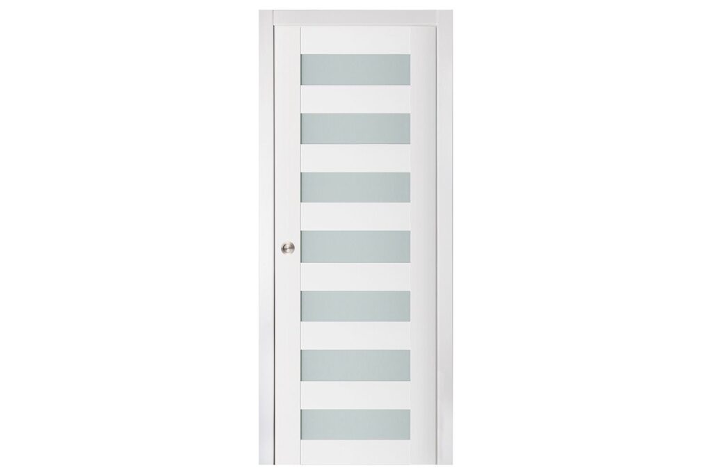Nova Triplex 024 Soft White Laminated Modern Interior Door - Single Pocket