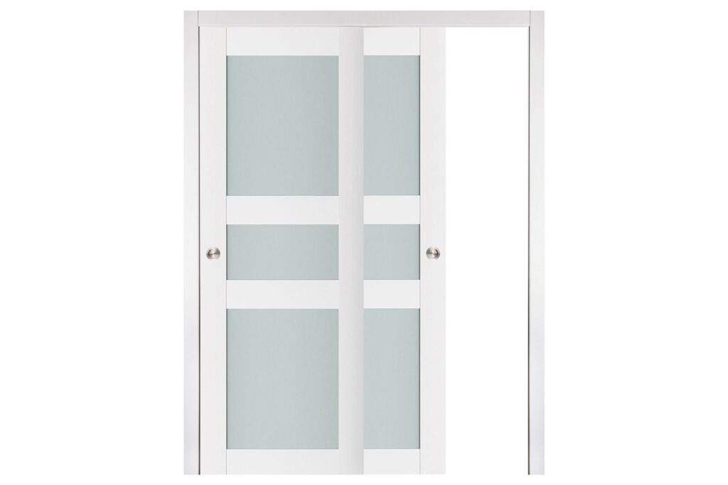 Nova Triplex 029 Soft White Laminated Modern Interior Door - Bypass Door