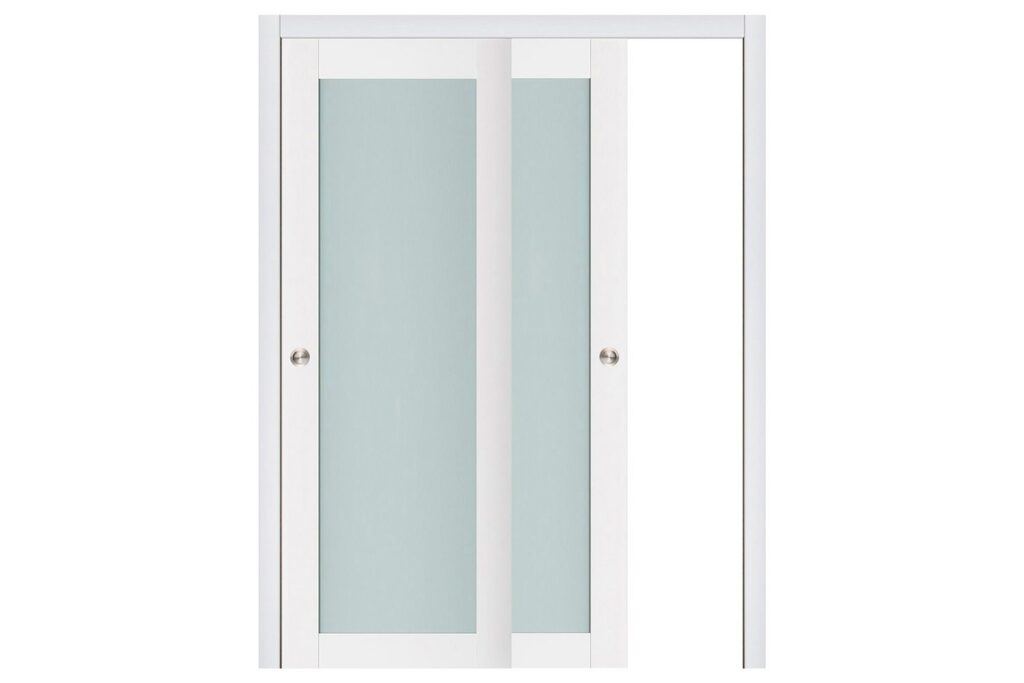 Nova Triplex 054 Soft White Laminated Modern Interior Door - Bypass Door