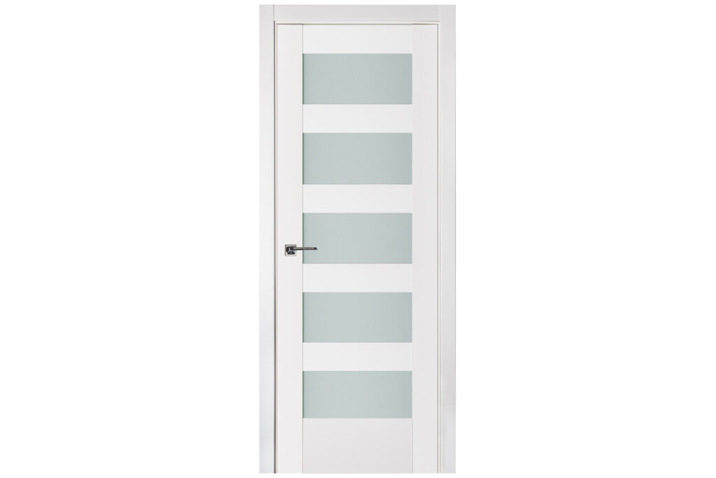 Nova Triplex 057 Soft White Laminated Modern Interior Door - Single Door