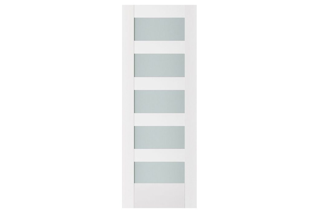 Nova Triplex 057 Soft White Laminated Modern Interior Door - Slab