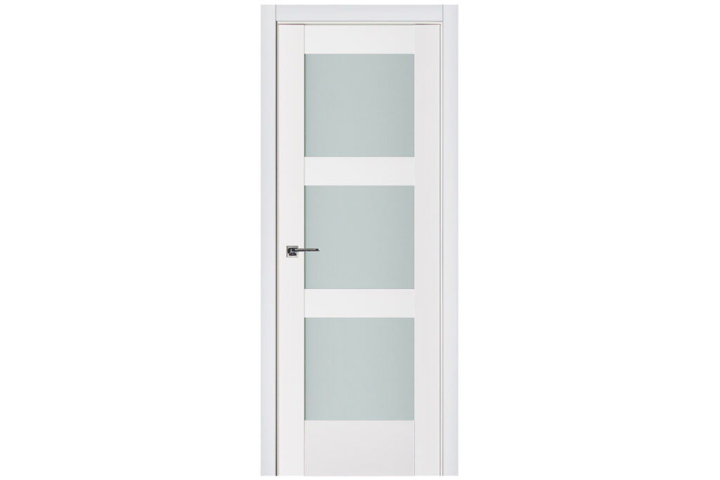 Nova Triplex 058 Soft White Laminated Modern Interior Door - Single Door