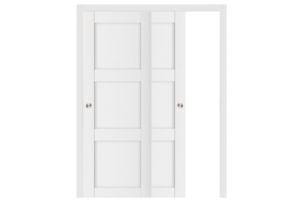 Nova Stile 025 Soft White Laminated Modern Interior Door - Bypass Door