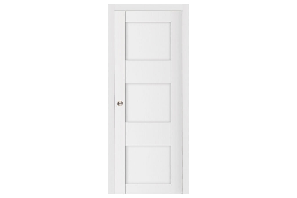 Nova Stile 044 Soft White Laminated Modern Interior Door - Single Pocket
