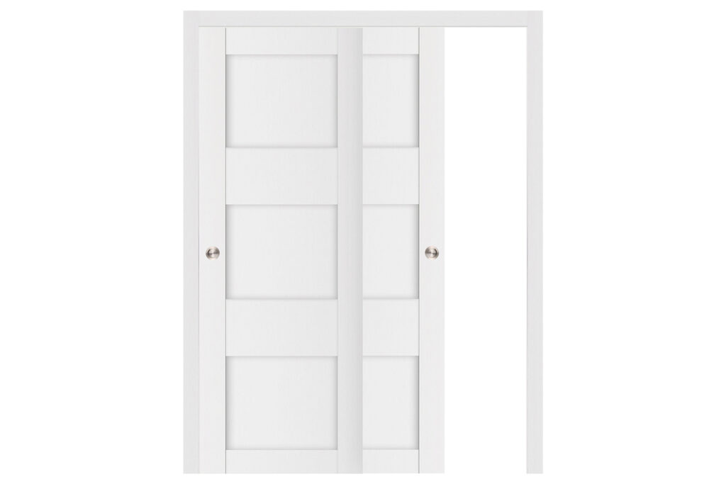Nova Stile 044 Soft White Laminated Modern Interior Door - Bypass Door