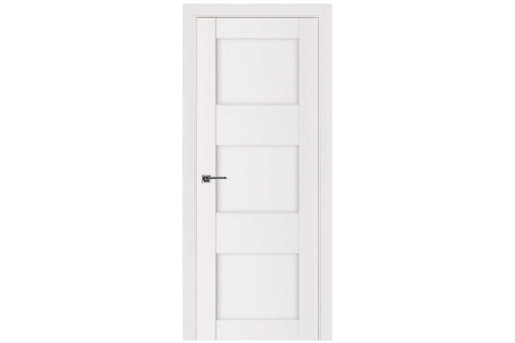 Nova Stile 044 Soft White Laminated Modern Interior Door - Single Door