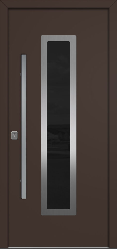 Nova Inox S1 Brown Modern Exterior Door Right-in