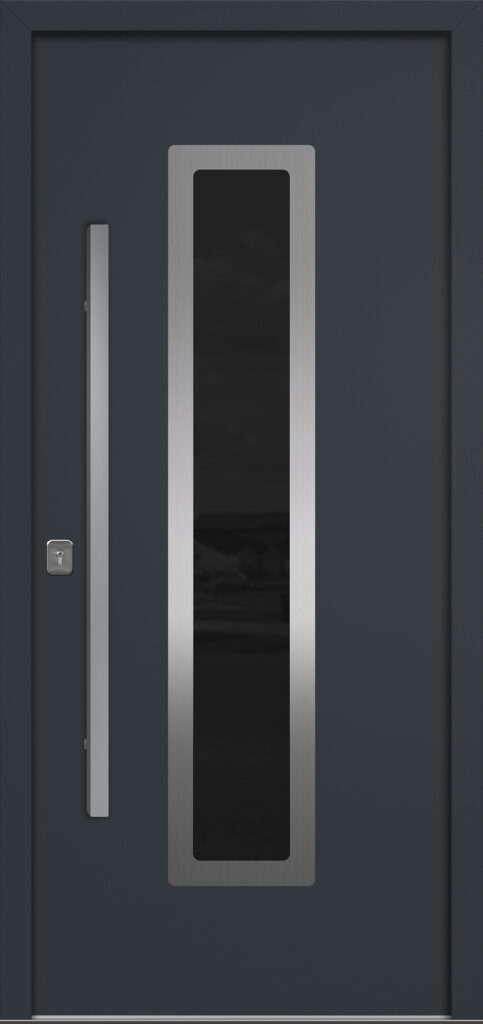 Nova Inox S1 Gray Modern Exterior Door Right-in