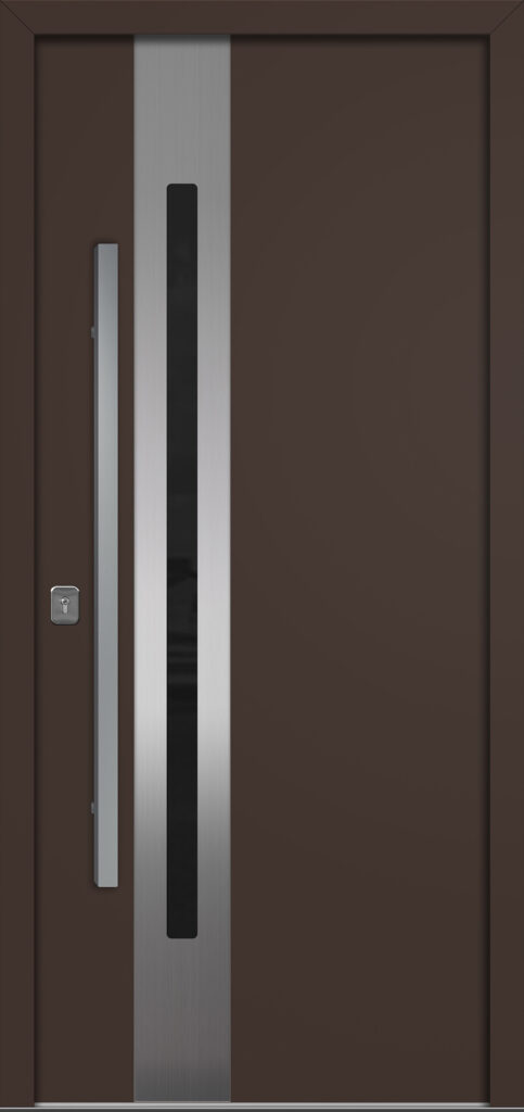 Nova Inox S2 Brown Modern Exterior Door Right-in