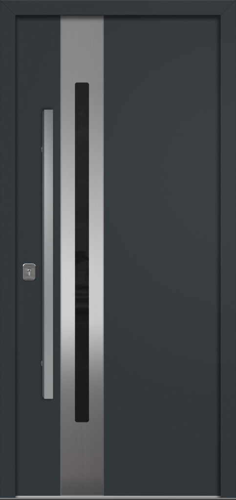 Nova Inox S2 Gray Modern Exterior Door Right-in