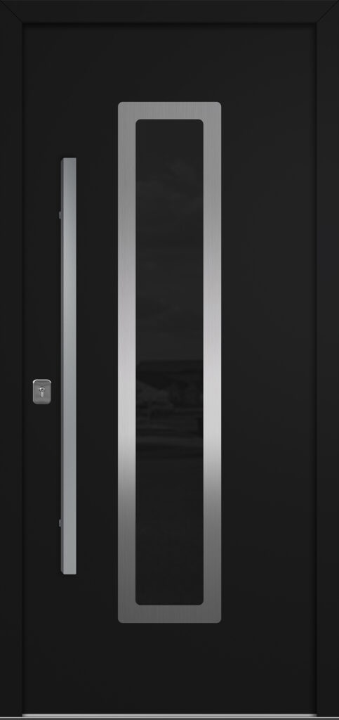 Nova Inox S1 Black Modern Exterior Door Right-in