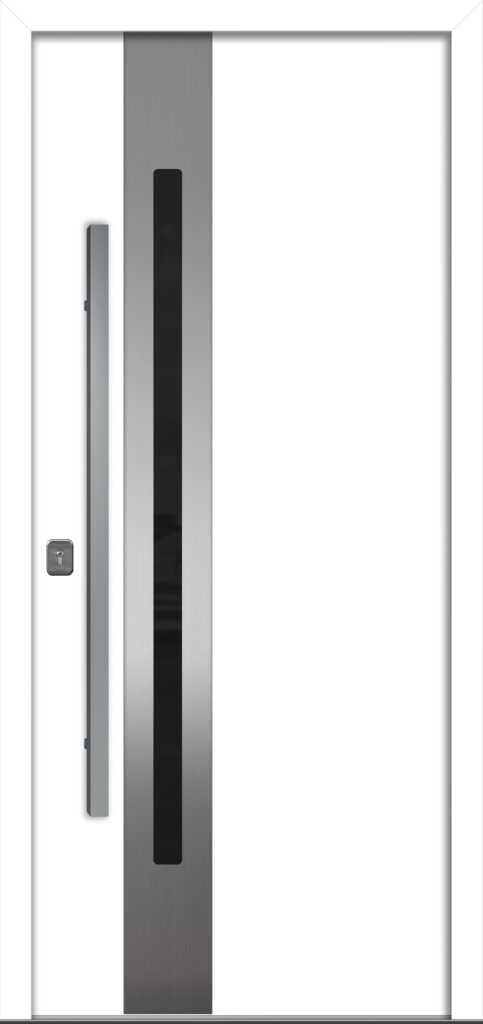 Nova Inox S2 White Modern Exterior Door Right-in