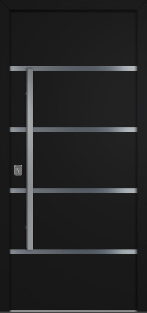 Nova Inox S3 Black Modern Exterior Door Right-in