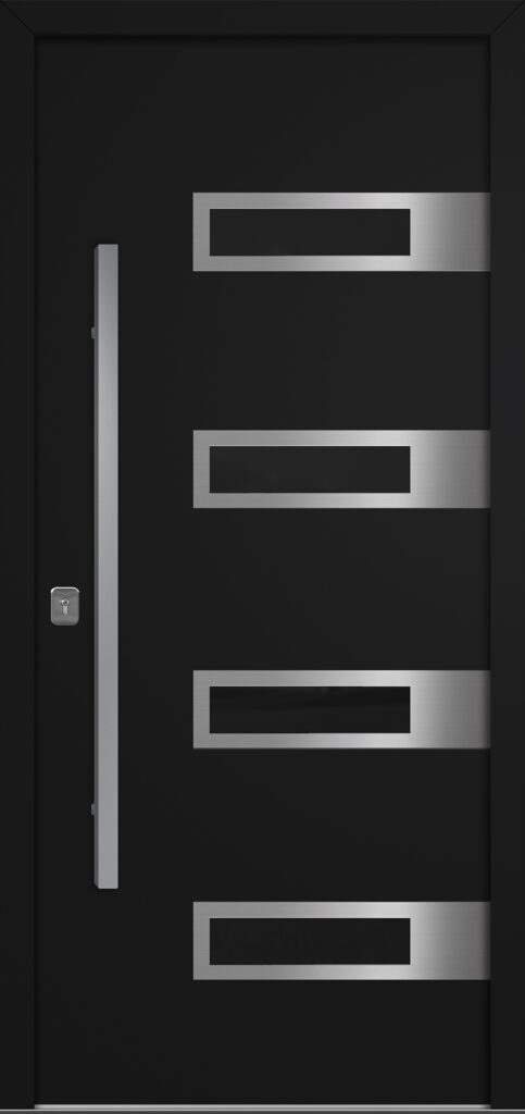 Nova Inox S4 Black Modern Exterior Door Right-in