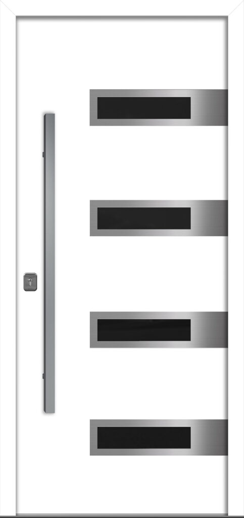 Nova Inox S4 White Modern Exterior Door Right-in
