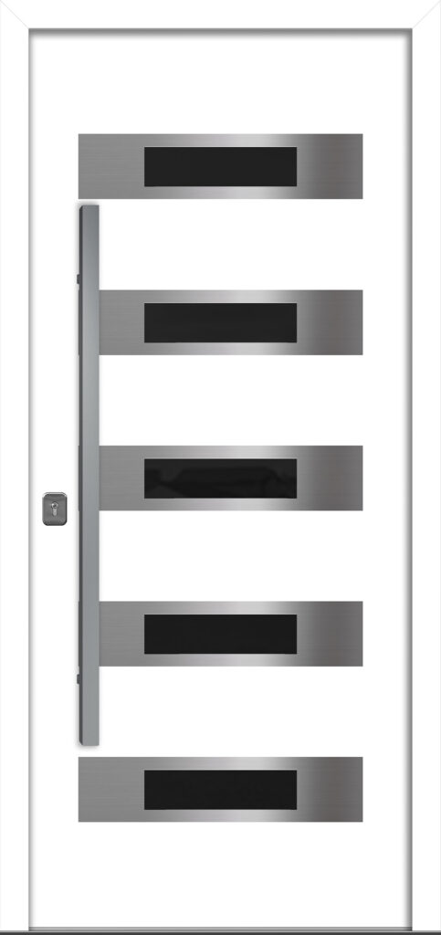 Nova Inox S5 White Modern Exterior Door Right-in