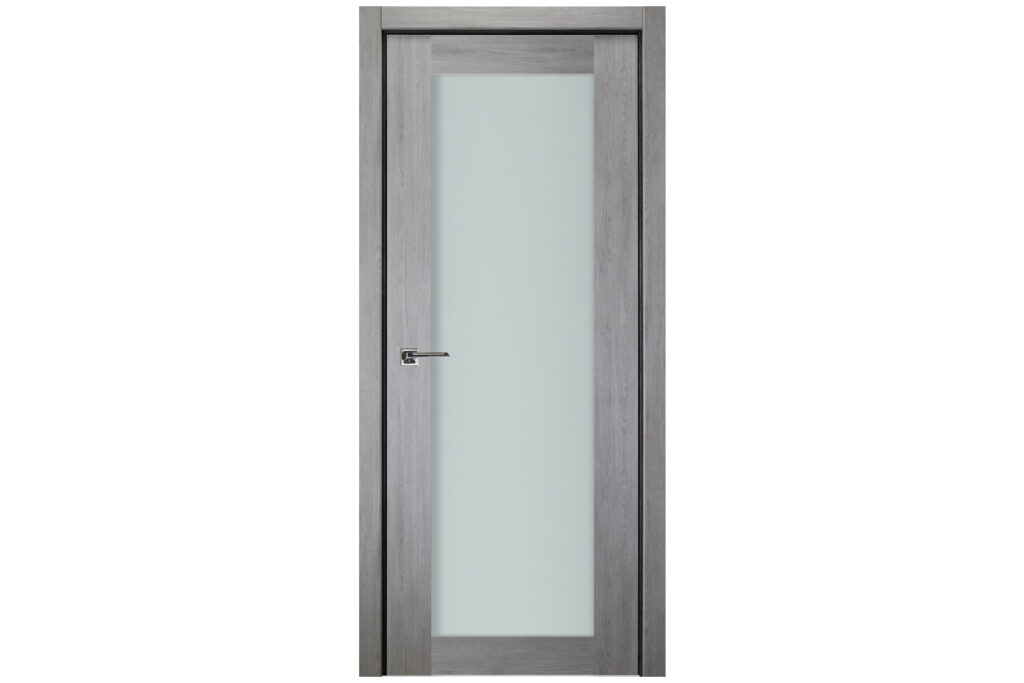 Italia 1-Lite French Interior Door Light Gray Single Door