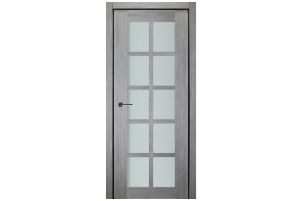 Italia 10-Lite French Interior Door Light Gray Single Door