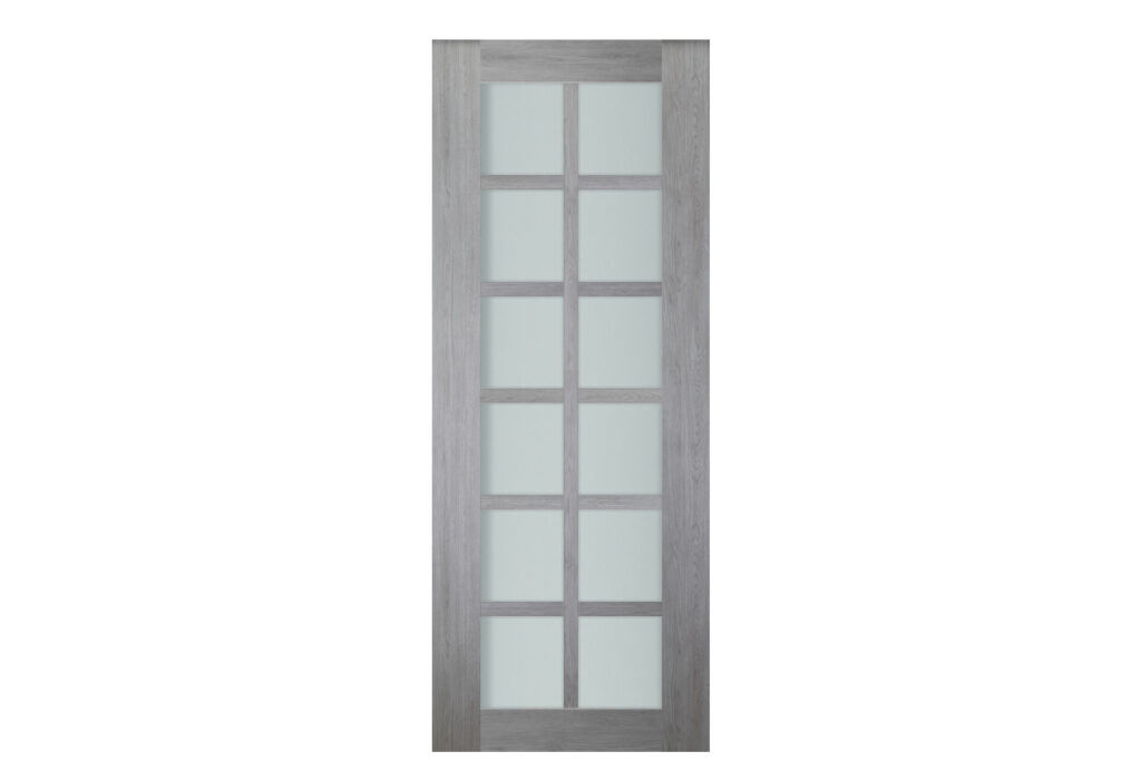 Italia 12-Lite French Interior Door Light Gray Slab