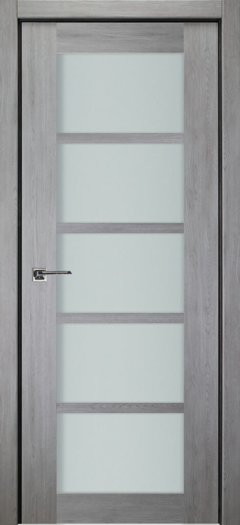 Nova Italia Light Gray 5-Lite Laminated French Door