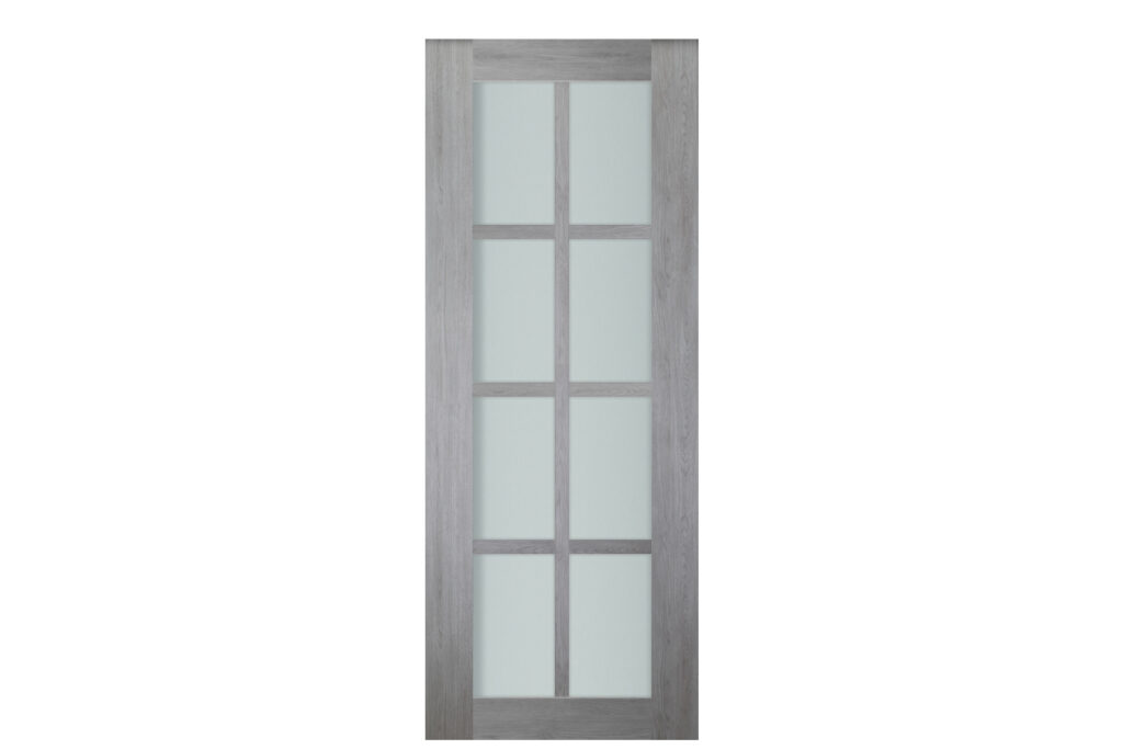 Italia 8-Lite French Interior Door Light Gray Slab