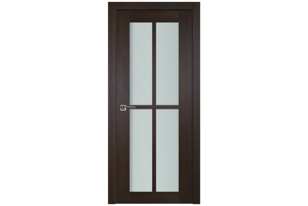 Italia 4-Lite Vertical French Interior Door Premium Wenge Single Door