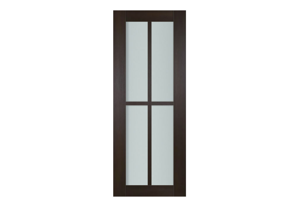 Italia 4-Lite Vertical French Interior Door Premium Wenge Slab